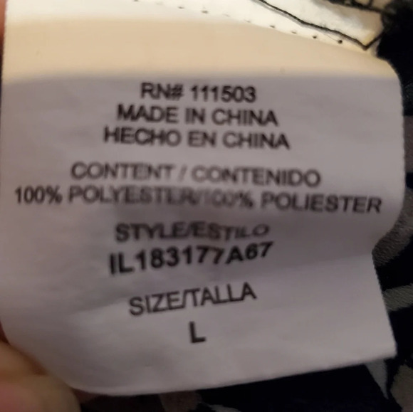 Lily White Women's Floral Blouse Top L - Picture 5 of 5